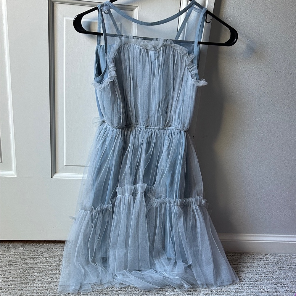 Joyfolie Light Blue Tulle Formal Dress for Girls